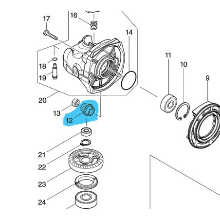 Pignon de sortie moteur meuleuses MAKITA GA5051R