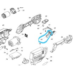 Gachette pour coupe bordure / débroussailleuse MAKITA UR201C