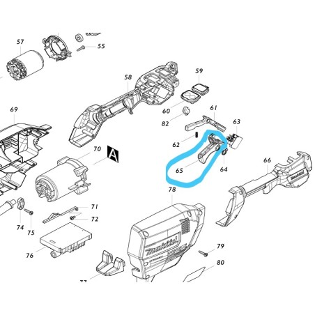 Gachette pour coupe bordure / débroussailleuse MAKITA UR201C