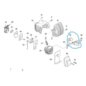 Bobine d'allumage débroussailleuse MAKITA EM2600U