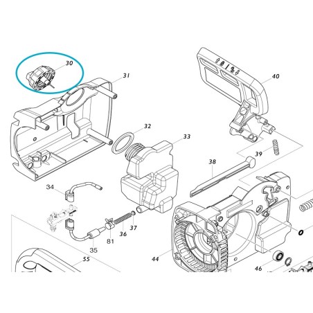 Bouchon réservoir d'huile tronçonneuse MAKITA UC4051A