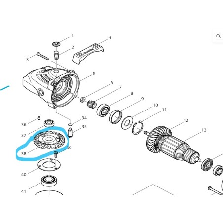 Pignon de renvoi d'angle meuleuses MAKITA GA9020 - MT903