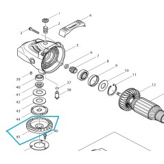 Pignon de renvoi d'angle meuleuses MAKITA GA9030 - GA9040
