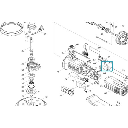 Interrupteur pour ponceuse MAKITA BO6050J