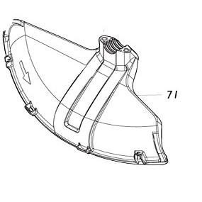 Carter de protection débroussailleuse MAKITA UR012G
