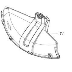 Carter de protection débroussailleuse MAKITA UR012G