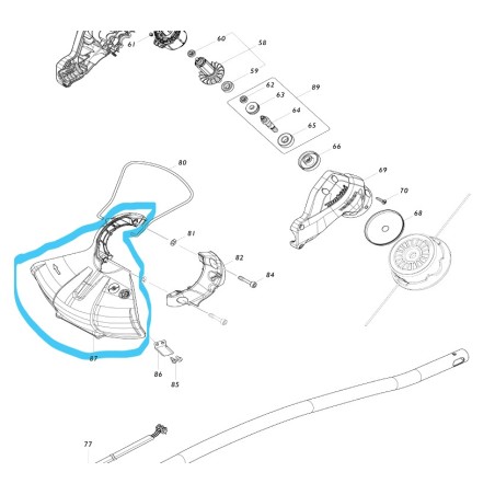 Carter de protection coupe-bordures MAKITA DUR189
