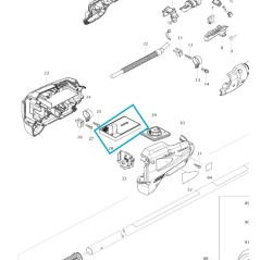 Platine de contrôle débroussailleuse MAKITA DUR182L - DUR182U