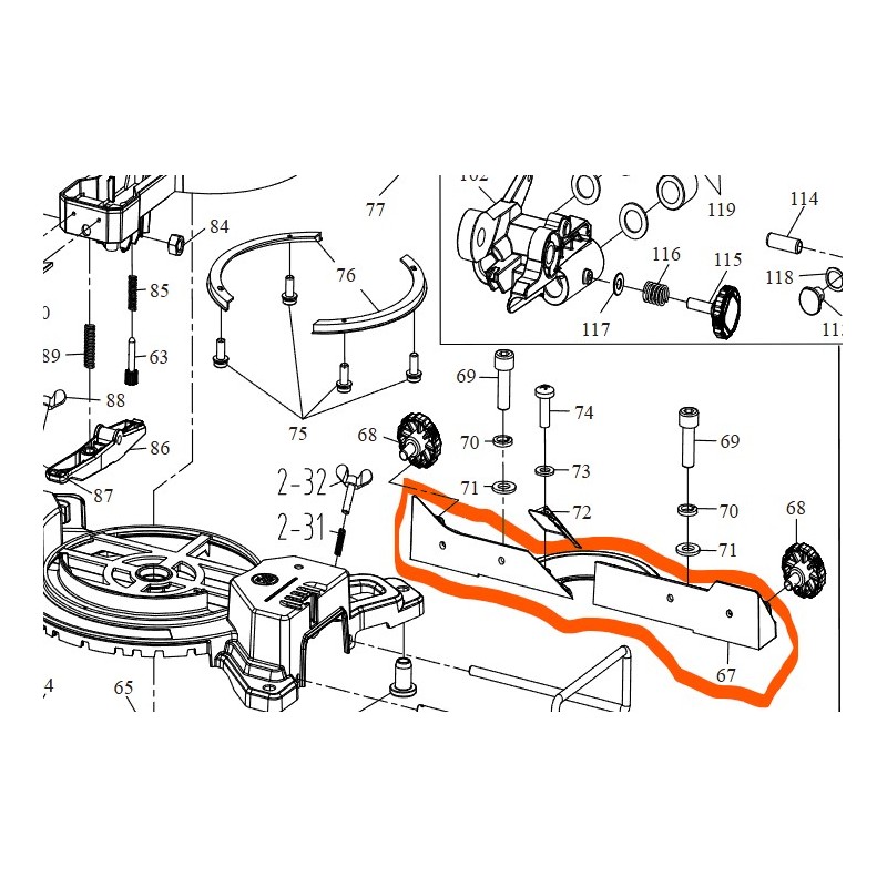 Butée pour scie à onglet de marque BLACK & DECKER BES701 Butée pour scie à onglet de marque BLACK & DECKER BES701