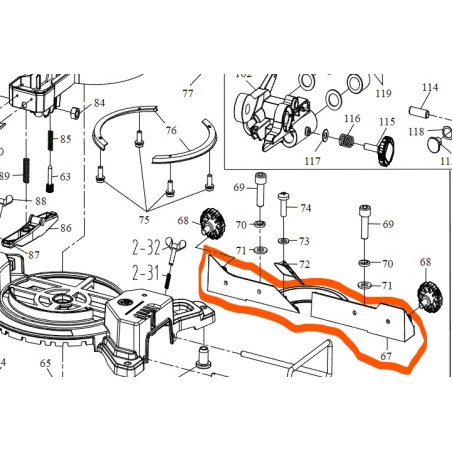 Butée pour scie à onglet de marque BLACK & DECKER BES701