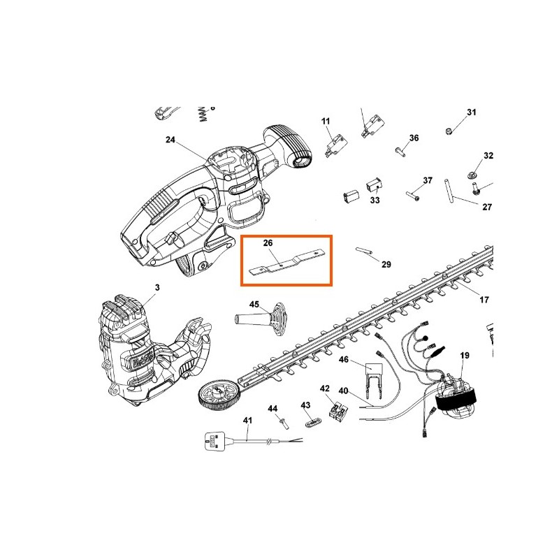 Support lamier taille-haies BLACK & DECKER BEHT201