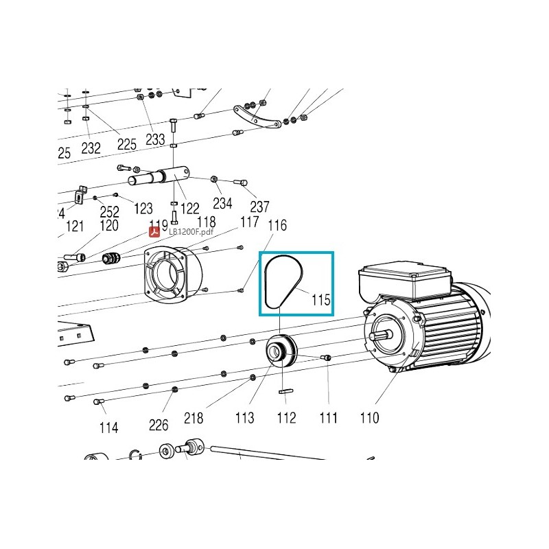 Courroie pour scie à ruban MAKITA LB1200F