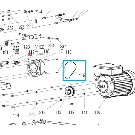 Courroie pour scie à ruban MAKITA LB1200F