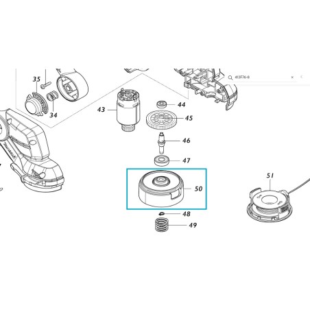 Support de bobine coupe-bordures MAKITA DUR193