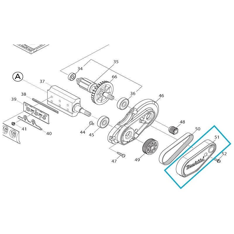 Carter de recouvrement rabot MAKITA DKP181