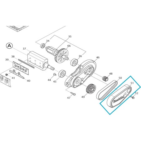 Carter de recouvrement rabot MAKITA DKP181