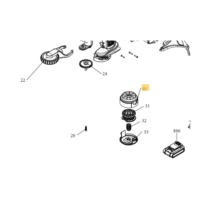 Support bobine coupe-bordure BLACK & DECKER BCST918