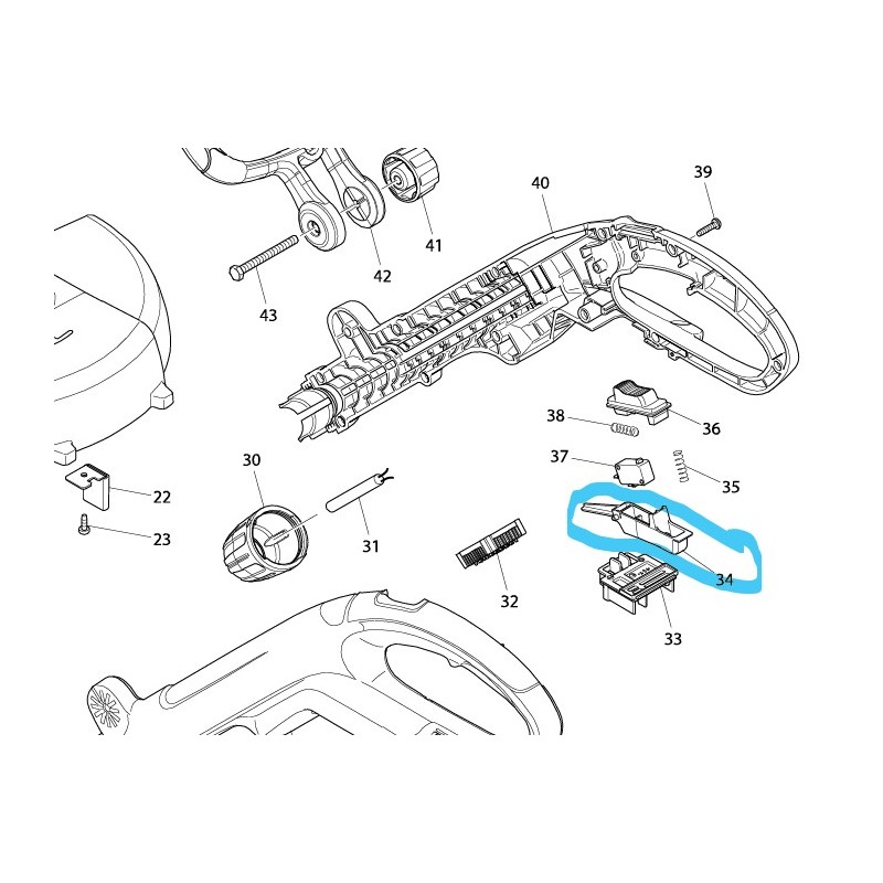 Gachette pour coupe-bordures MAKITA UR180D