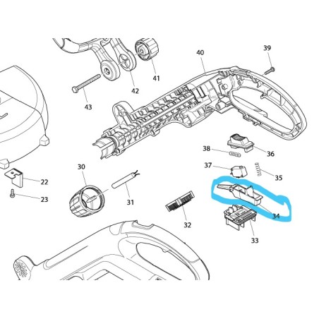 Gachette pour coupe-bordures MAKITA UR180D