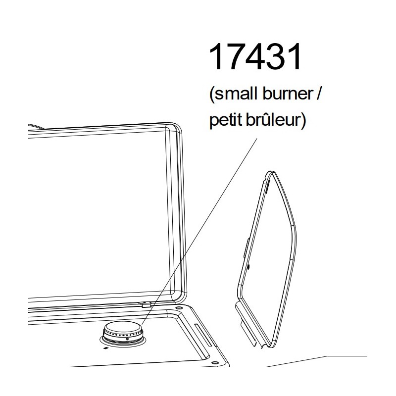 Petit brûleur avec chapeau pour réchaud CAMPINGAZ CAMPING KITCHEN - PLUS - EXTRA - GRILL BLEU