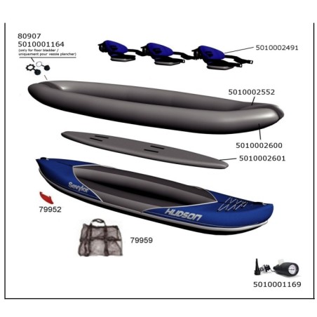 Vessie droite kayak SEVYLOR HUDSON - KCC360.
