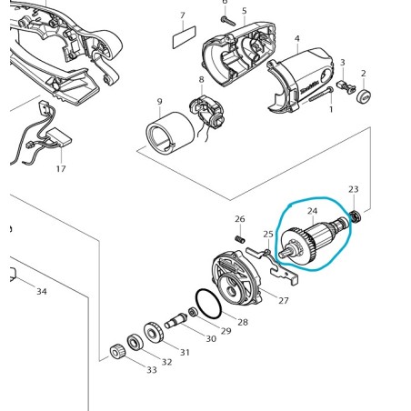 Induit pour scie circulaire MAKITA DSS501