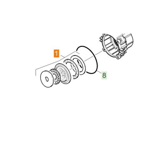 Ensemble pièces nutation nettoyeur KARCHER KHP2