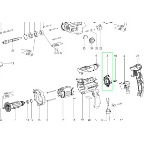 Couronne porte charbons perceuses METABO modèle SBEV 1300-2