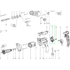 Couronne porte charbons perceuses METABO modèle SBEV 1300-2