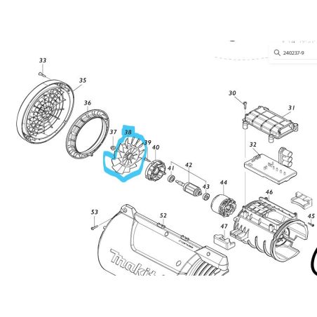 Turbine pour souffleur MAKITA UB002C