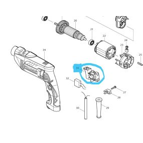 Interrupteur perceuse MAKITA HP1641