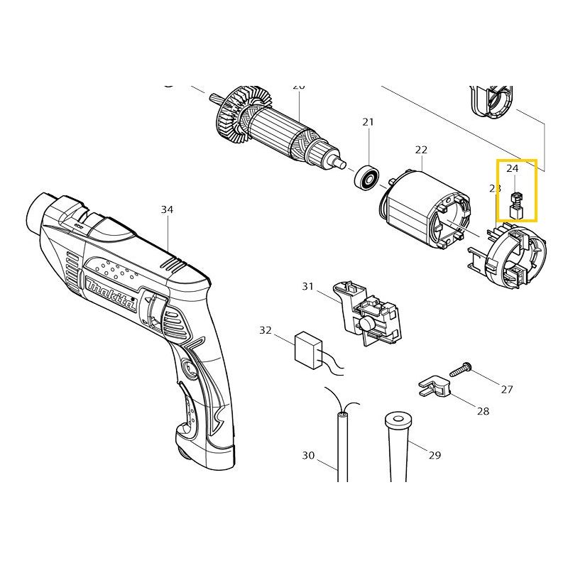 Charbons pour perceuse MAKITA HP1641
