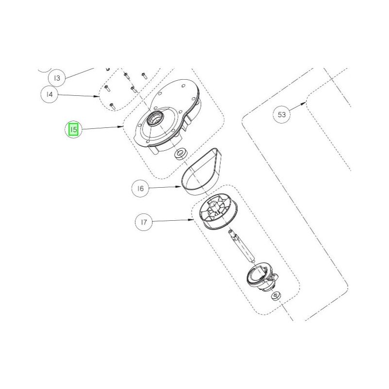 Couvercle de courroie pour broyeur RYOBI RSH2545B