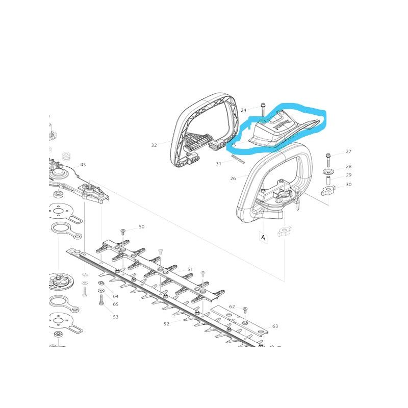 Carter de protection taille-haies MAKITA DUH501 - DUH601 - DUH751