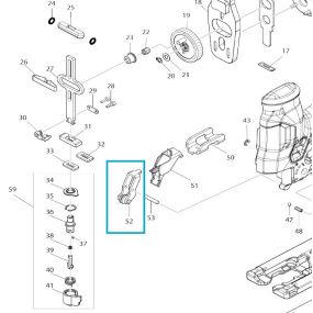 Guidage de lame scie sauteuse MAKITA modèles DJV184 - DJV185