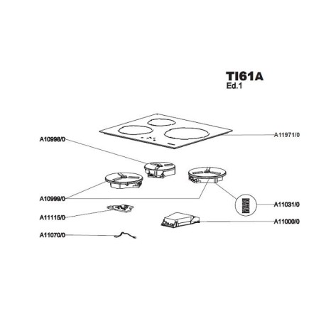 Carte de puissance plaque induction AIRLUX TA61