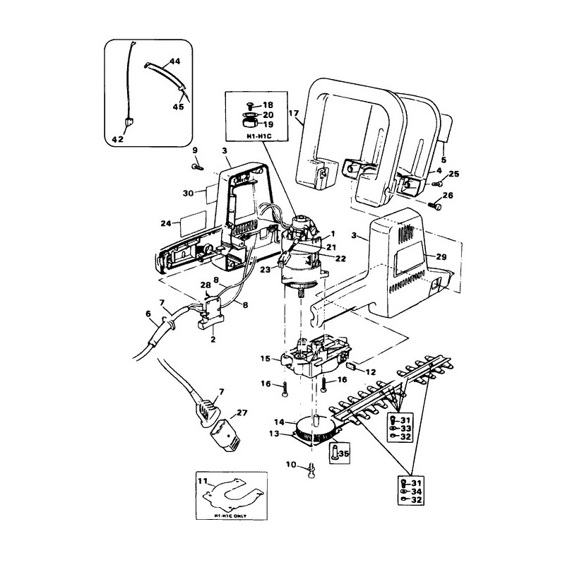 Charbons pour taille haie BLACK  et  DECKER