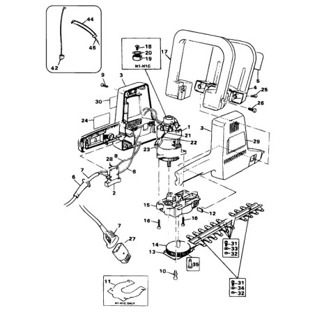 Charbons pour taille haie BLACK  et  DECKER