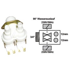 Electrovanne 2 voies 90°