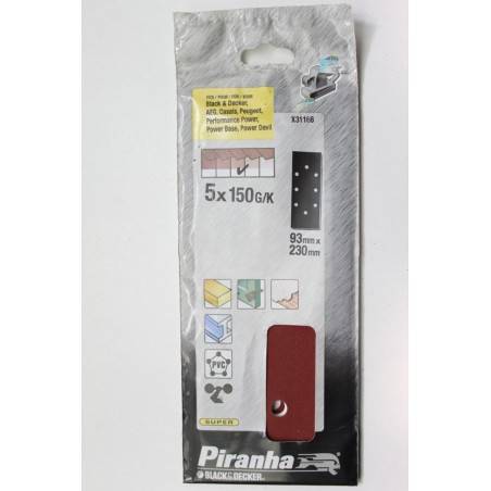 Lot abrasifs 93 x 230 ponceuse Black&decker