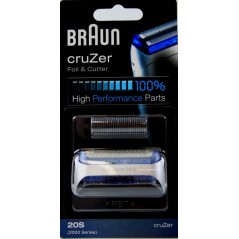 GRILLE ET COUTEAU 20S POUR RASOIR BRAUN CRUZER