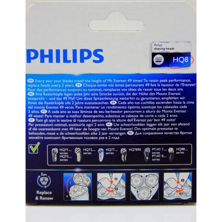 HQ8 Tetes de rasages PHILIPS