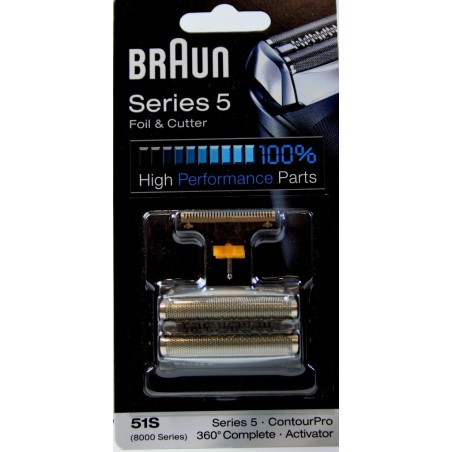 Grille et couteau 51S pour les rasoirs BRAUN série 5 - activator