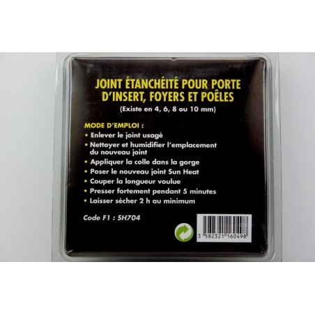 Joint d'étanchéité 4mm pour inserts et poêles
