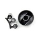 Manette universelle noire + 3 adaptateurs