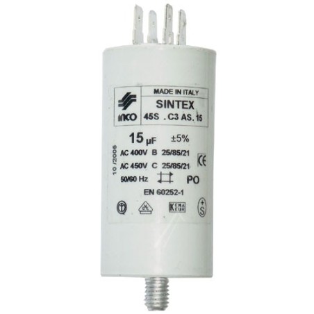 Condensateur de demarrage 15 MF/ 450 VOLT