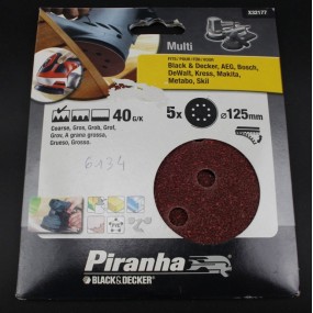 Abrasifs rond 125mm pour ponceuses BLACK & DECKER