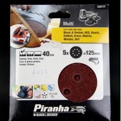 Abrasifs rond 125mm pour ponceuses BLACK & DECKER