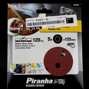 Abrasifs rond 125mm pour ponceuses BLACK & DECKER