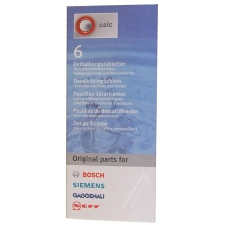 Pastilles de Detartrage 00311556 pour Expresso BOSCH